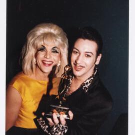 Drag queen and Lance Leopard at the The Drag Industry Variety Awards (DIVA), Oxford Street Darlinghurst, 1997