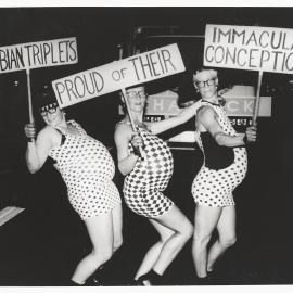 Lesbian Triplets, Sydney Gay and Lesbian Mardi Gras Parade, Oxford Street Darlinghurst, 1991