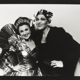 Helen Zerefos and Jeanne Little at Bobby Goldsmith Foundation benefit night, 1989