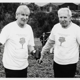 Kendall Lovett and Mannie De Saxe, AIDS Memorial Grove Tree planting co-ordinators, Sydney Park Alexandria, 1996