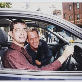 Bruce Meagher outside Darlinghurst Fire Station, Victoria Street Darlinghurst, 2000