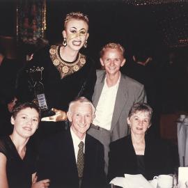 Drag queen at Mardi Gras Awards Night, Sydney Town Hall, George Street Sydney, 1995
