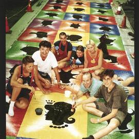 Painting at the Sydney Gay and Lesbian Mardi Gras parade workshop, no date