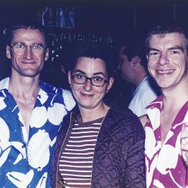 Sydney Gay and Lesbian Mardi Gras staff at unknown bar, Darlinghurst, 1998