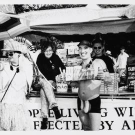 Luncheon Club stall at Mardi Gras Fair Day, Jubilee Park Glebe, 1995