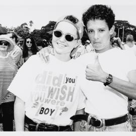 Attendees at Mardi Gras Fair Day, Jubilee Park Glebe, 1995