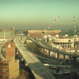 Darling Harbour under construction, 1985