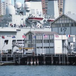 Naval vessels on Sydney Harbour, Navy 75th anniversary celebration, 1986