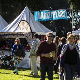 Crowds at the market place, NAIDOC In The City, Hyde Park, 2014
