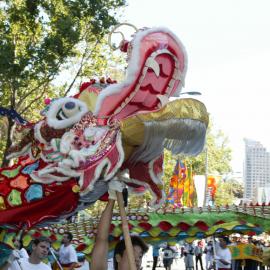 Dragon dancers, corner George and Bathurst Streets Sydney, 2004