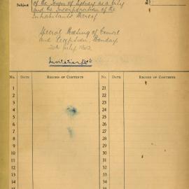 File - Centenary of the City of Sydney invitation lists, Sydney, 1942