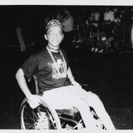 Billy Yip in the Sydney Gay and Lesbian Mardi Gras Parade, 1992