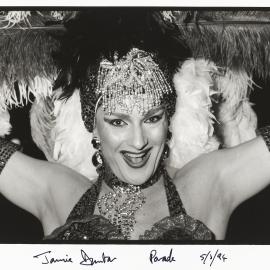 Drag queen at Sydney Gay and Lesbian Mardi Gras Parade, Darlinghurst, 1994