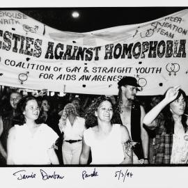 Westies Against Homophobia in Sydney Gay and Lesbian Mardi Gras Parade, Darlinghurst, 1994