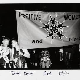 Positive Women and Friends at Sydney Gay and Lesbian Mardi Gras Parade, Darlinghurst, 1994