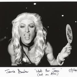 Drag queen in Sydney Gay and Lesbian Mardi Gras Parade, Darlinghurst, 1994