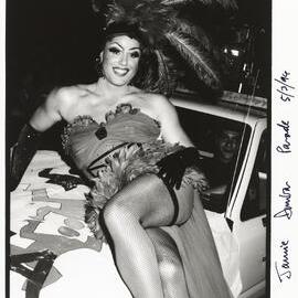 Drag queen in Sydney Gay and Lesbian Mardi Gras Parade, Darlinghurst, 1994