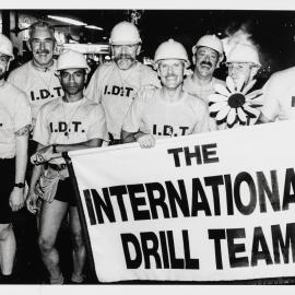 International Drill Team, Sydney Gay and Lesbian Mardi Gras parade, Oxford Street Darlinghurst, 1995