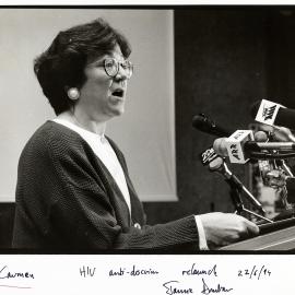 Carmen Lawrence at HIV Anti-Discrimination Relaunch, 1994