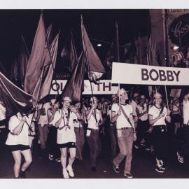 Bobby Goldsmith Foundation, Sydney Gay and Lesbian Mardi Gras Parade, Darlinghurst, 1997