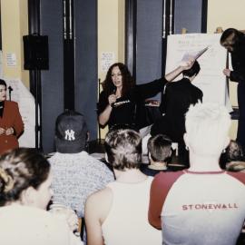 Clover Moore and Police workshop at Stonewall Hotel, Oxford Street Darlinghurst, 1998