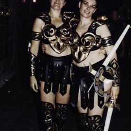 Xena warriors, Sydney Gay and Lesbian Mardi Gras parade, Oxford Street Darlinghurst, 1998