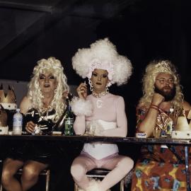 Judges panel, Sydney Gay and Lesbian Mardi Gras parade, Oxford Street Darlinghurst, 1998