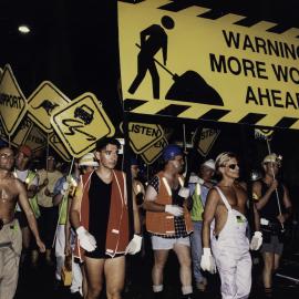 Ankali Project float, Sydney Gay and Lesbian Mardi Gras parade, Oxford Street Darlinghurst, 1998