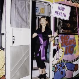 NSW Health Worker at Sydney Gay and Lesbian Mardi Gras Parade, Darlinghurst, 1999