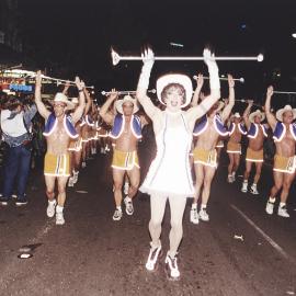 Parade entrants in Sydney Gay and Lesbian Mardi Gras Parade, Oxford Street Darlinghurst, 1999