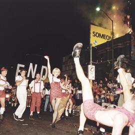 Dancers in Sydney Gay and Lesbian Mardi Gras Parade, Darlinghurst, 1999