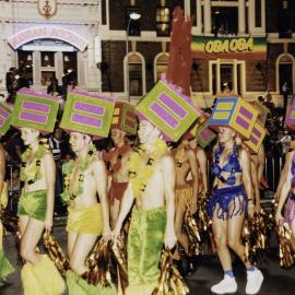 Parade entrants in Sydney Gay and Lesbian Mardi Gras Parade, Flinders Street Darlinghurst, 1999