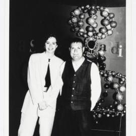 Judith O'Callaghan and Robert Swieca at Absolutely Mardi Gras book launch, Powerhouse Museum Sydney, 1997
