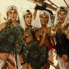 Frocks on the Rocks fashion parade, Sydney Gay and Lesbian Mardi Gras Festival, The Rocks, 1998