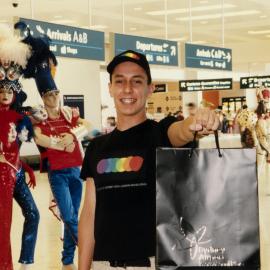 Sydney Gay and Lesbian Mardi Gras Festival promotion, Sydney International Airport, 2000