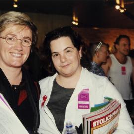 Ilana Kaplin at Mardi Gras Festival Guide Launch, Seymour Centre, City Road Chippendale, 1999