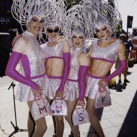 Drag Queens at Sydney Gay and Lesbian Mardi Gras Festival, Oxford Street Darlinghurst, 2000