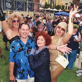 Attendees at Frocks @ Fox fashion parade, Fox Studios Moore Park, 2001