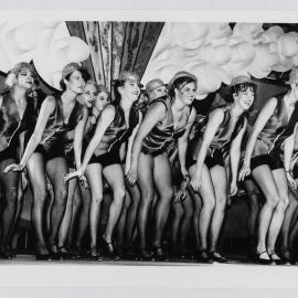 Chorus line performance at Mardi Gras Party, Sydney Showground Moore Park, 1992