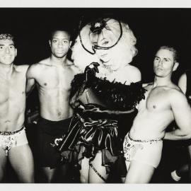 Drag queen at Mardi Gras Party, Sydney Showground Moore Park, 1993