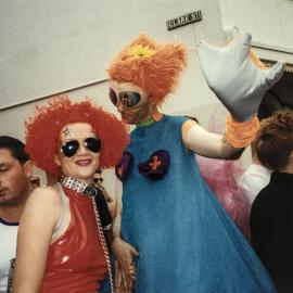 Attendees at Laneway, Sydney Gay and Lesbian Mardi Gras Festival, Clare Street Surry Hills, no date