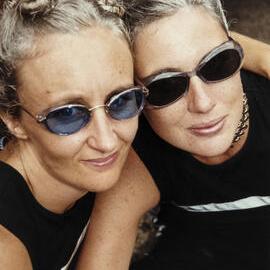 Attendees at Laneway, Sydney Gay and Lesbian Mardi Gras Festival, Surry Hills, no date