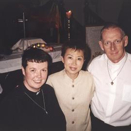 Reverend Shelagh Zincke with Happy Ho and Reverend Greg Smith, Darlinghurst, 1998