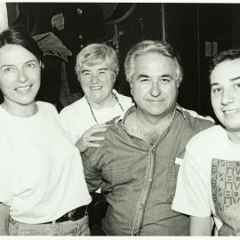 Aniek Baten, Dawn O'Donnell and John Williams at a Bobby Goldsmith Foundation fundraiser, 1995