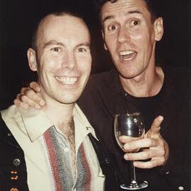 Dominic O'Grady and Malcolm at Christmas Party, 1998