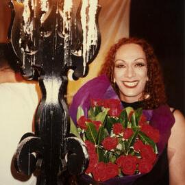 Drag Queen Ricca Paris celebrating her birthday at Stonewall Hotel, Oxford Street Darlinghurst, 1998