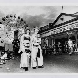 Attendees in cowboy themed costumes at unknown event, 1996