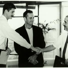 Rob Patmore's Citizenship Ceremony with Gerry North and Nick Bolkus in Woolloomooloo, 1994