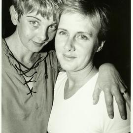 Party attendee and Kathy Pavlich at Kinselas nightclub, Bourke Street Darlinghurst, 1994