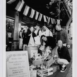 Poverty Sux Food Drive at Aussie Boys, Oxford Street Darlinghurst, 1996